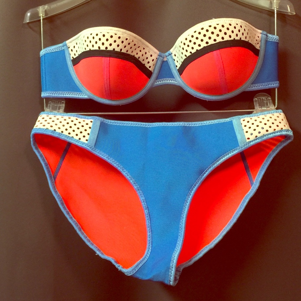 Triangl Neoprene Color Block Bikini